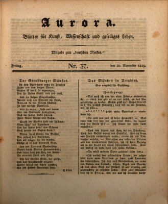 Aurora Freitag 20. November 1829