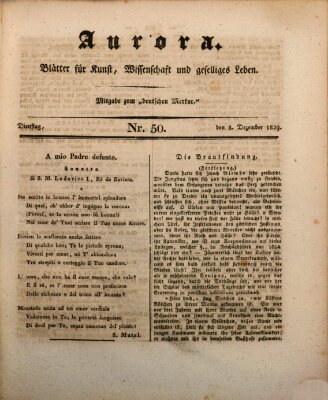 Aurora Dienstag 8. Dezember 1829