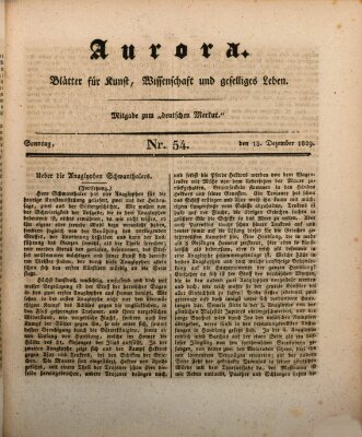 Aurora Sonntag 13. Dezember 1829