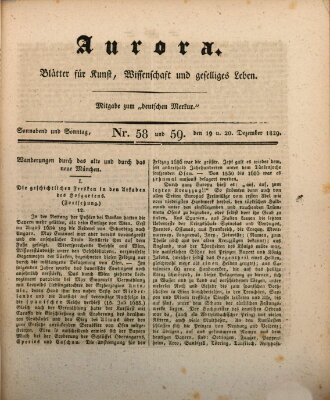 Aurora Samstag 19. Dezember 1829