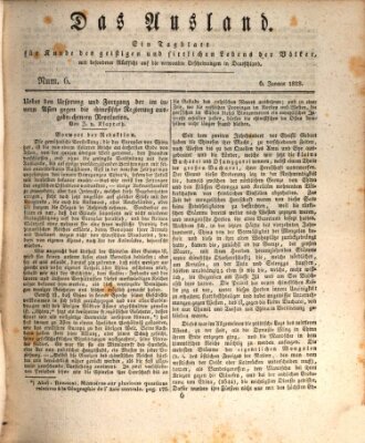 Das Ausland Sonntag 6. Januar 1828