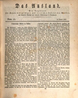 Das Ausland Sonntag 13. Januar 1828