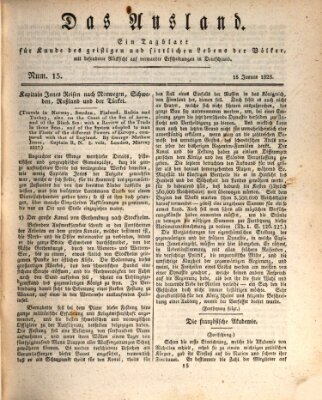 Das Ausland Dienstag 15. Januar 1828