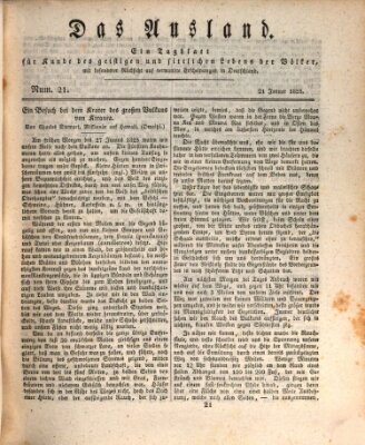 Das Ausland Montag 21. Januar 1828