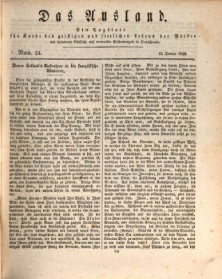 Das Ausland Donnerstag 24. Januar 1828