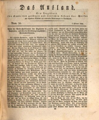 Das Ausland Donnerstag 7. Februar 1828