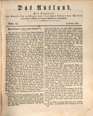 Das Ausland Mittwoch 27. Februar 1828