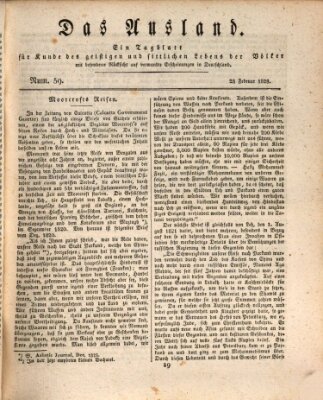 Das Ausland Donnerstag 28. Februar 1828