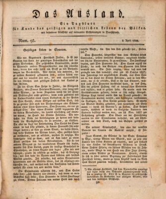 Das Ausland Mittwoch 2. April 1828