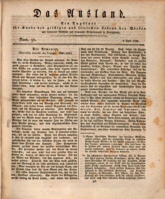 Das Ausland Freitag 4. April 1828