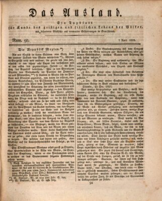 Das Ausland Montag 7. April 1828