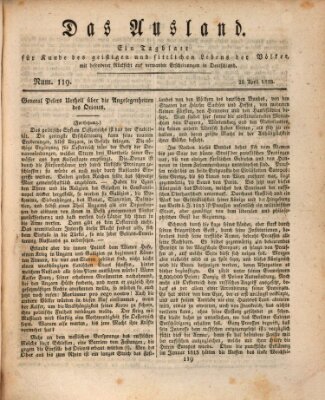 Das Ausland Montag 28. April 1828