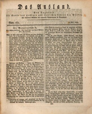 Das Ausland Samstag 10. Mai 1828