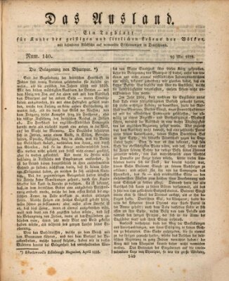 Das Ausland Montag 19. Mai 1828