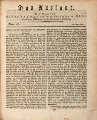 Das Ausland Samstag 14. Juni 1828