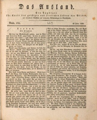 Das Ausland Montag 16. Juni 1828