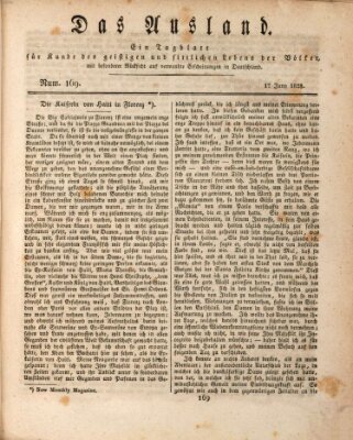 Das Ausland Dienstag 17. Juni 1828