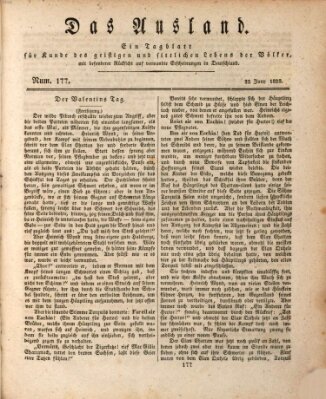 Das Ausland Mittwoch 25. Juni 1828