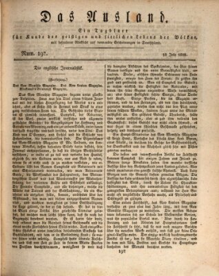 Das Ausland Dienstag 15. Juli 1828