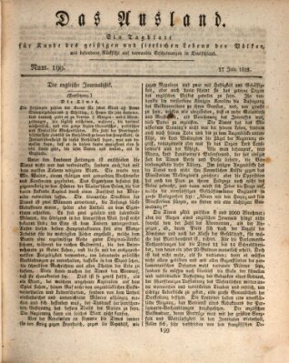 Das Ausland Donnerstag 17. Juli 1828