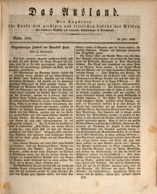 Das Ausland Freitag 18. Juli 1828