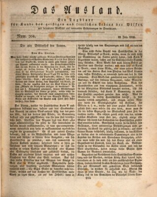 Das Ausland Dienstag 22. Juli 1828