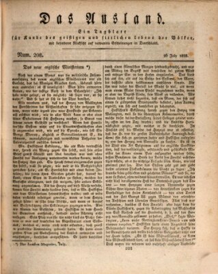 Das Ausland Samstag 26. Juli 1828