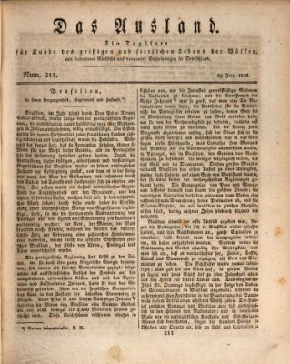 Das Ausland Dienstag 29. Juli 1828