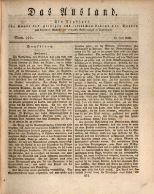 Das Ausland Mittwoch 30. Juli 1828