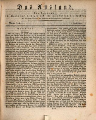 Das Ausland Freitag 1. August 1828