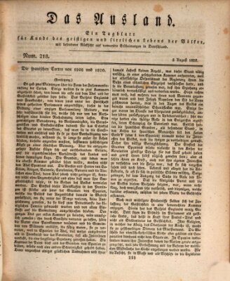 Das Ausland Dienstag 5. August 1828