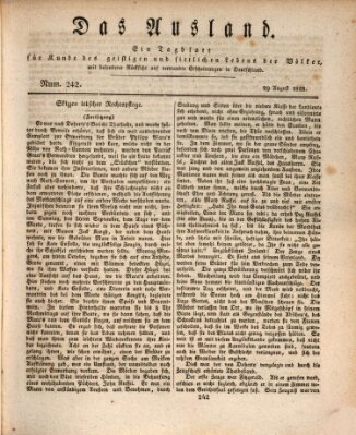 Das Ausland Freitag 29. August 1828