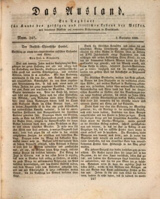 Das Ausland Mittwoch 3. September 1828