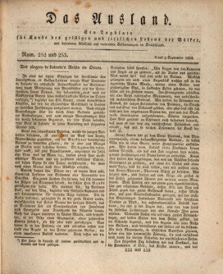 Das Ausland Dienstag 9. September 1828