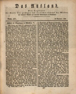 Das Ausland Dienstag 23. September 1828