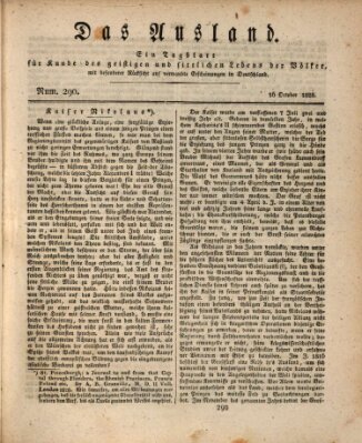 Das Ausland Donnerstag 16. Oktober 1828