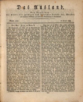 Das Ausland Freitag 17. Oktober 1828