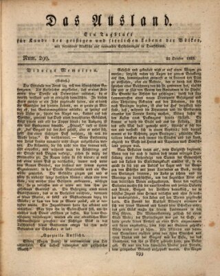 Das Ausland Samstag 25. Oktober 1828