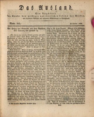 Das Ausland Dienstag 28. Oktober 1828