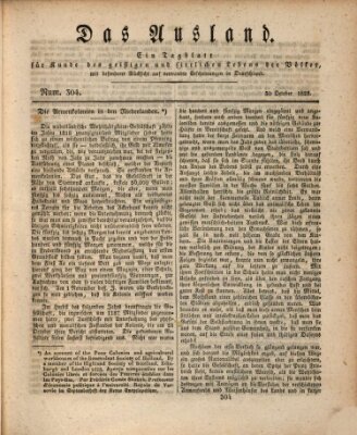 Das Ausland Donnerstag 30. Oktober 1828