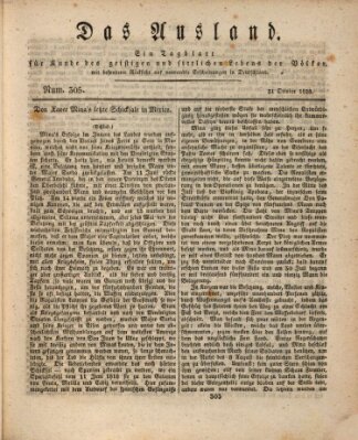 Das Ausland Freitag 31. Oktober 1828