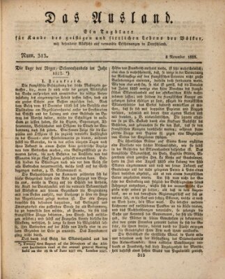 Das Ausland Samstag 8. November 1828