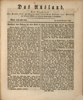 Das Ausland Sonntag 23. November 1828