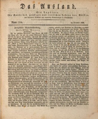 Das Ausland Freitag 19. Dezember 1828