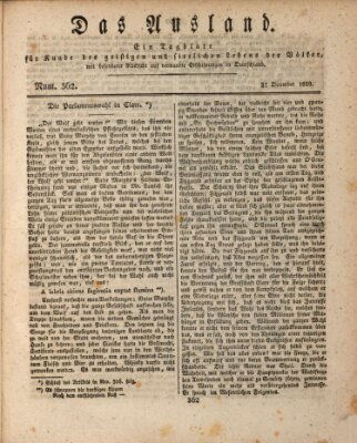 Das Ausland Samstag 27. Dezember 1828