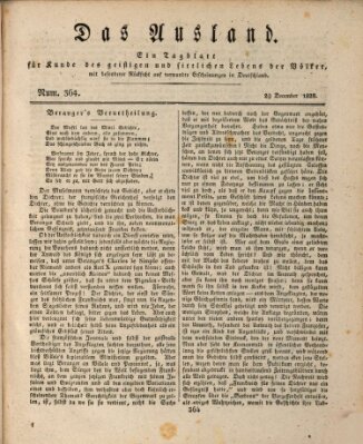 Das Ausland Montag 29. Dezember 1828