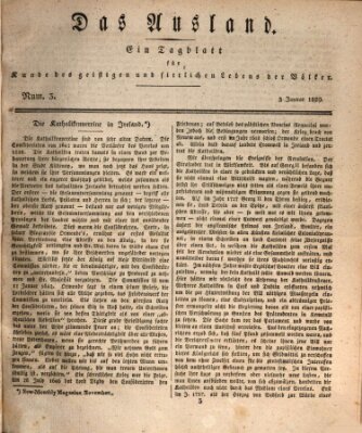 Das Ausland Samstag 3. Januar 1829