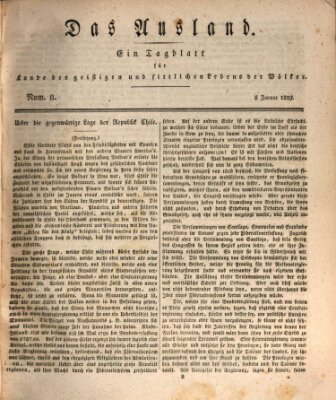 Das Ausland Donnerstag 8. Januar 1829