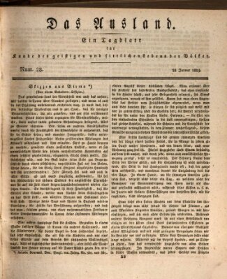 Das Ausland Mittwoch 28. Januar 1829