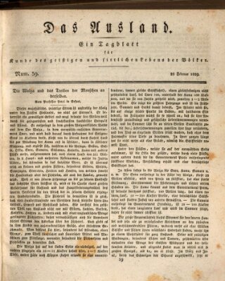 Das Ausland Samstag 28. Februar 1829